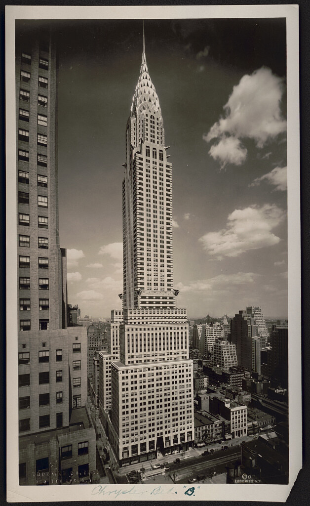 The Chrysler Building in New York City around 1930.